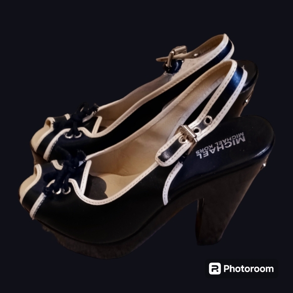 Michael Kors Black and White Slingbacks - Picture 3 of 6